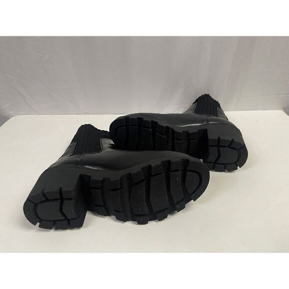 Lulus Jerico Black Slip-On Ankle Boots Size 7 1/2 - Picture 2 of 10